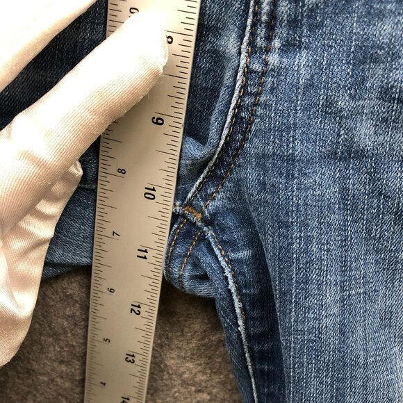 Madewell 10'' High Riser Skinny Skinny Jeans Womens 27 Blue Exposed Button Fly - Picture 8 of 11